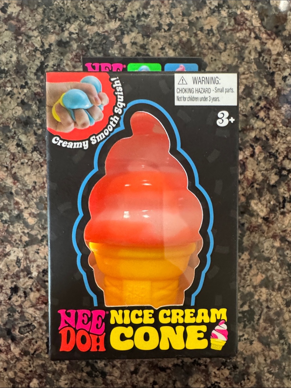 NeeDoh Nice Cream Cone - Orange Squishy Toy